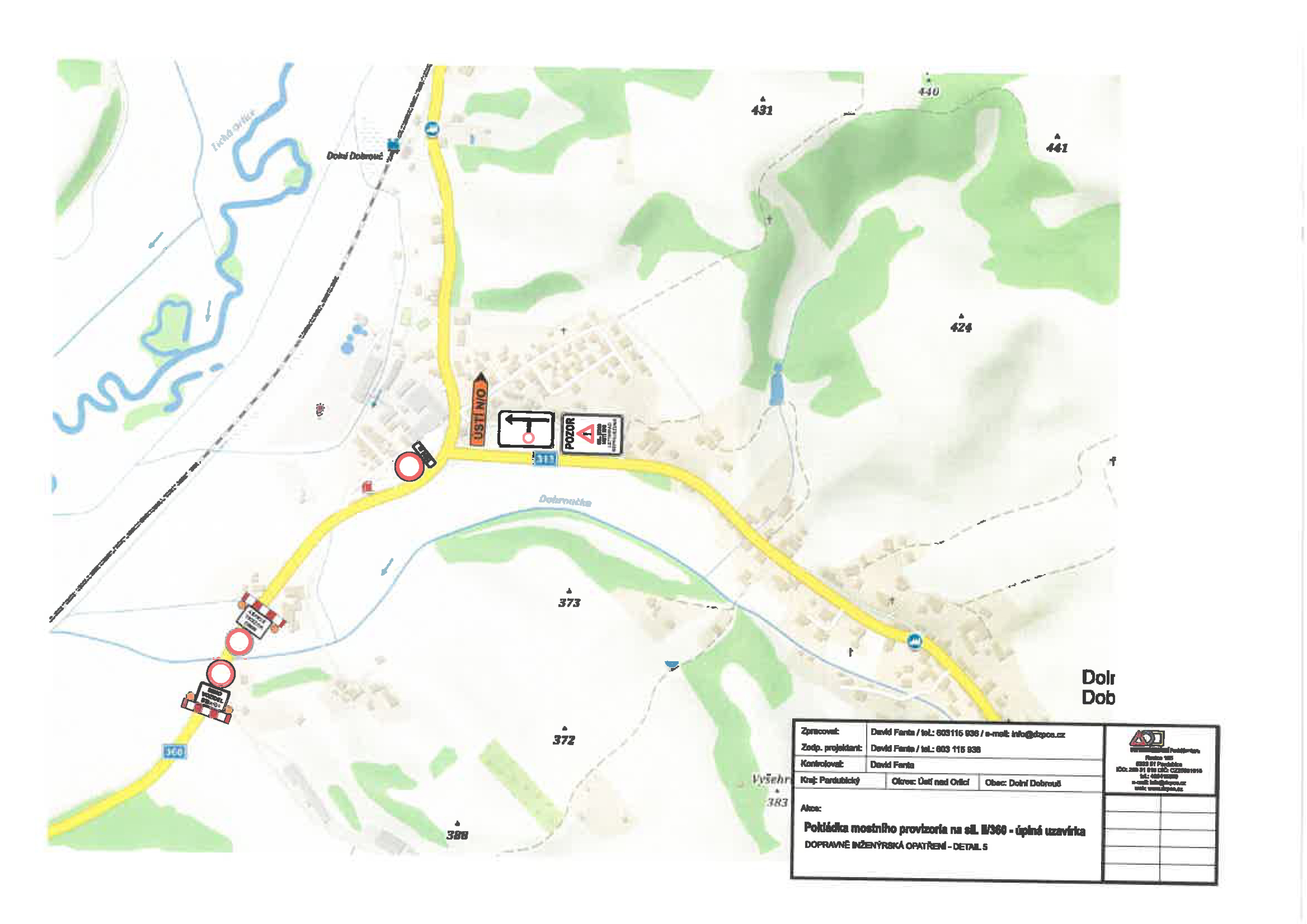 uzavirka most dolni dobrouc 2019