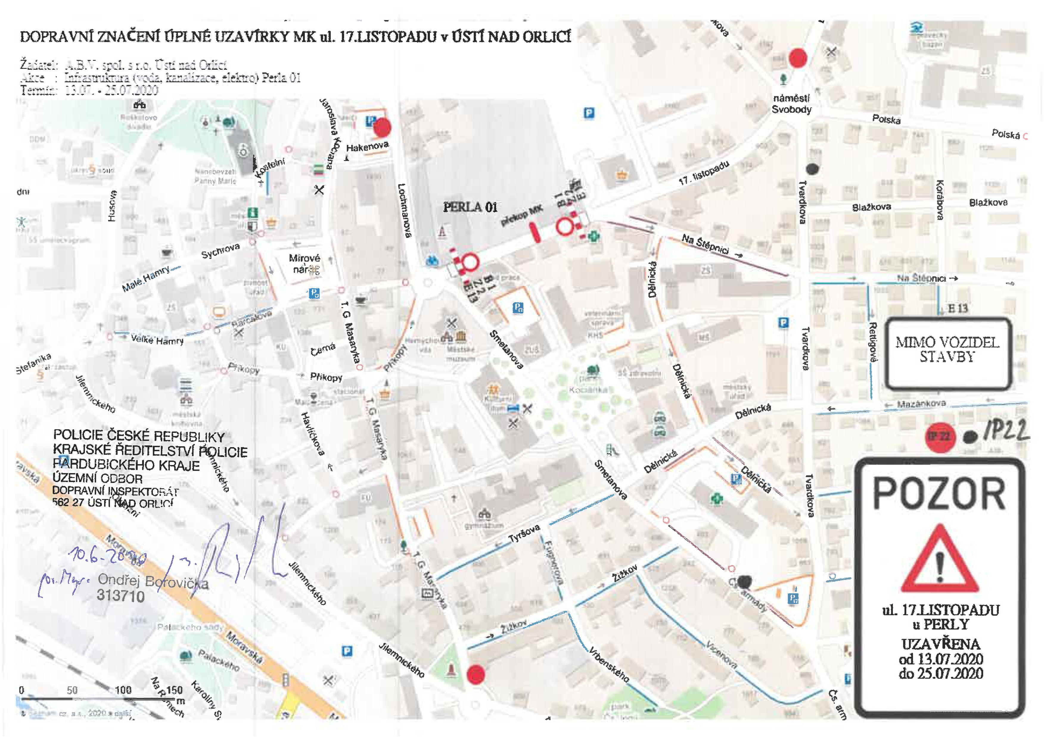 uzavirka 17 listopad 0720